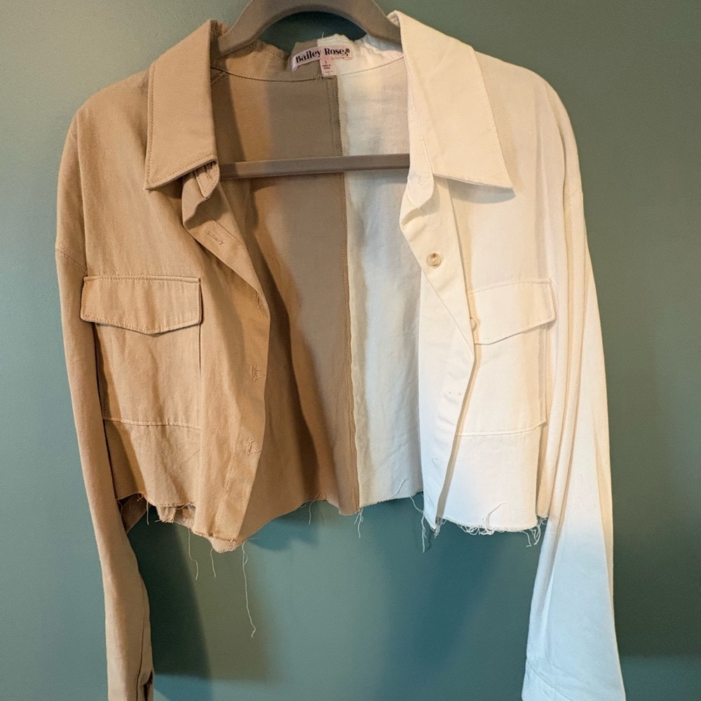 Two Toned Cropped jacket